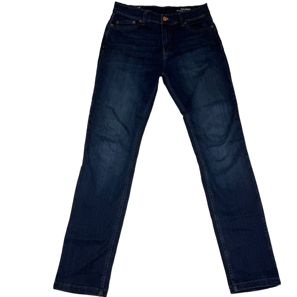 Mugsy Fultons Men's Jeans Sz 33x34 Dark Blue Wash Stretch Denim FLX3NFU
